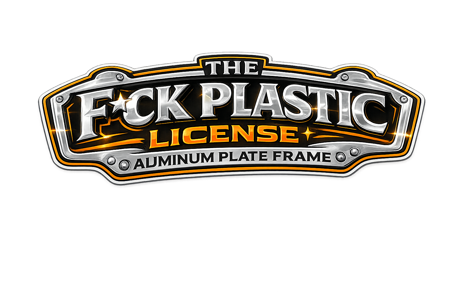 F*ck Plastic™ License Plate Frame