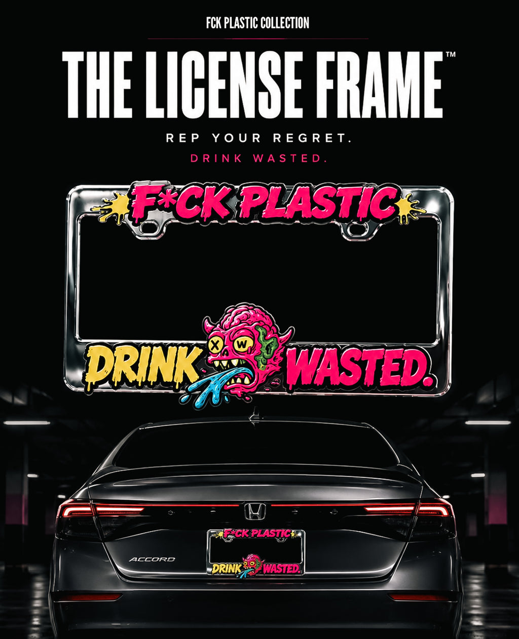 F*ck Plastic™ License Plate Frame